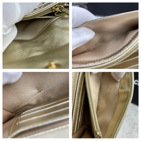 COPY - ✅CHANEL✅ RARE Authentic CC Logo Quilted Long Chain Wallet - Picture 12 of 15